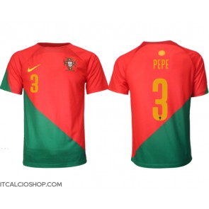 Portogallo Pepe #3 Prima Maglia Mondiali 2022 Manica Corta